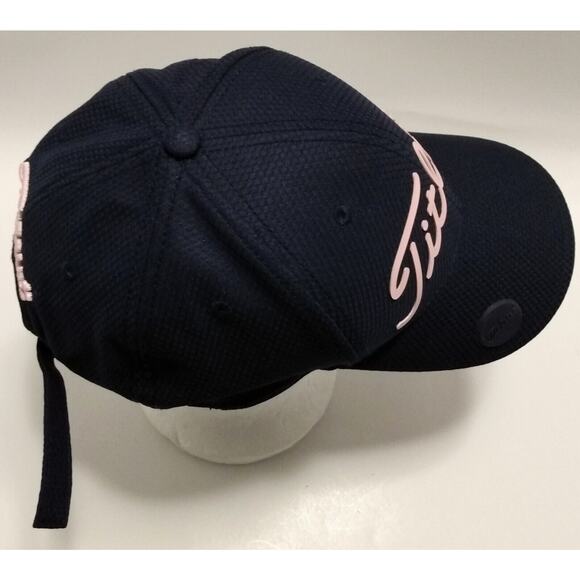Titleist Golf Adjustable Hat Cap Front Rubber Logo Button Breathable Blue Pink - Picture 5 of 10